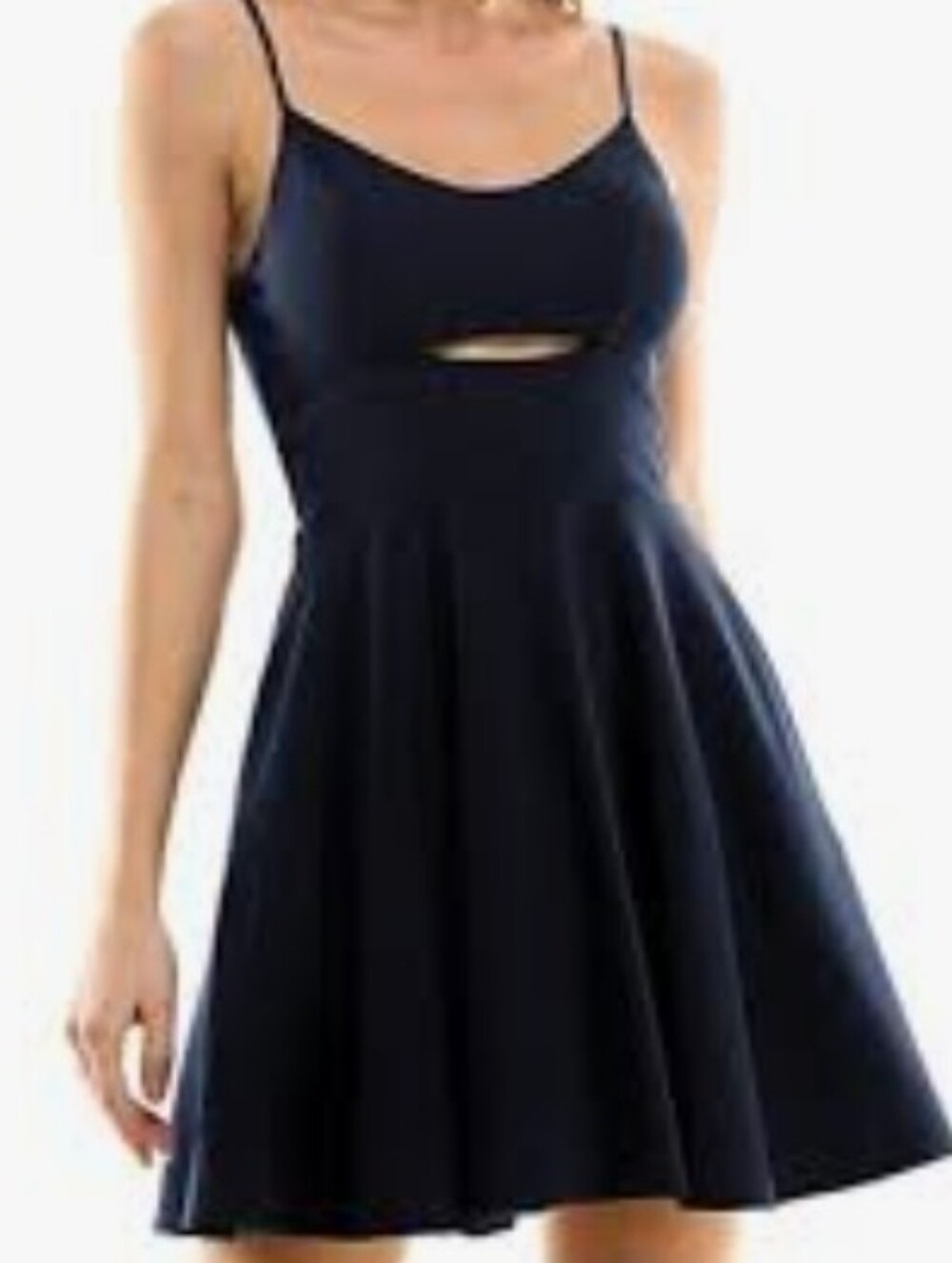 Women’s Black Cutout A-Line Dress